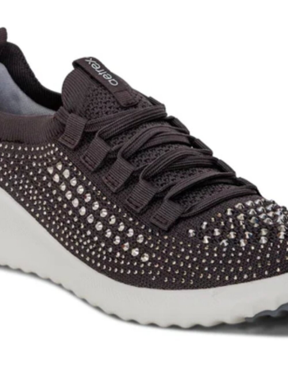 Aetrex Carly Pewter Sparkle Arch Support Sneaker NEW Mature Maximalism Sizes